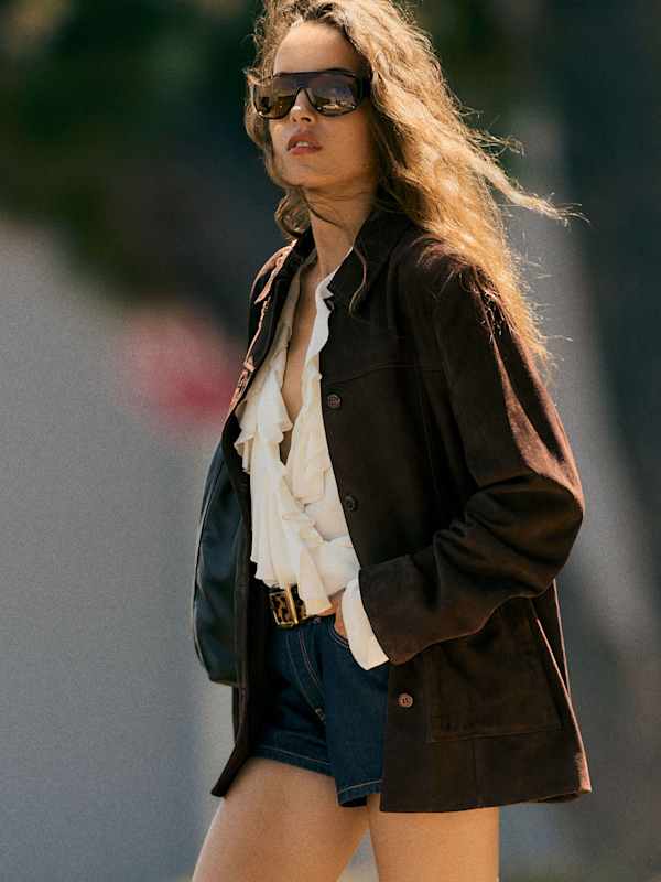 Veda Lincoln Suede Shirt Jacket - Mole Suede